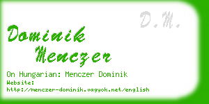 dominik menczer business card